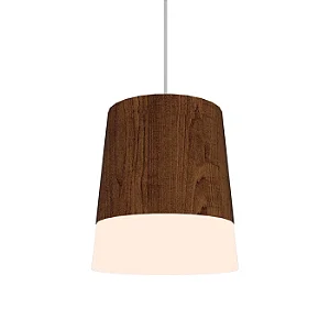Pendente Accord Cônico A-1100 14,5x18cm em Madeira Design Contemporâneo