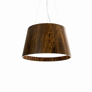 Pendente Accord Cônico A-1145 45x28cm em Madeira Design Contemporâneo