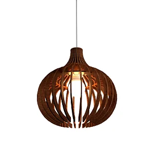 Pendente Accord Stecche A-1182 29x30cm em Madeira Design Contemporâneo