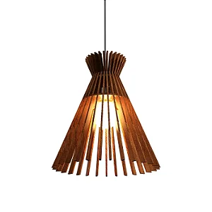 Pendente Accord Stecche A-1183 27x30cm em Madeira Design Contemporâneo