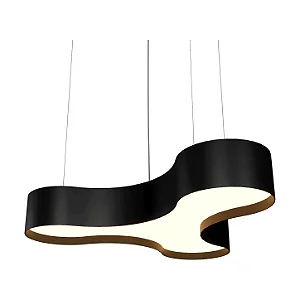 Pendente Accord Trevo LED A-1222LED 120x120x20cm 96W 3403lm IRC90 em Madeira