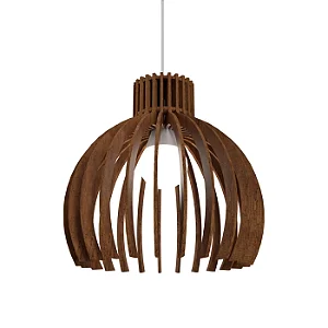 Pendente Accord Stecche A-1237 21,5x22cm em Madeira Design Contemporâneo