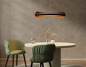 Pendente Accord Stecche Di Legno A-1533LED 64x16cm LED Integrado 23W 1348lm IRC 90