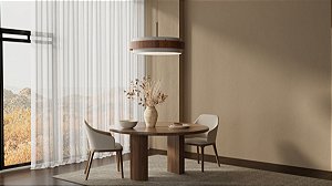 Pendente Accord Cilíndrico Corda A-1593 45x80cm Design Contemporâneo Decorativo