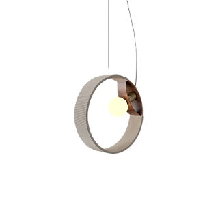 Pendente Accord Sfera Corda A-1600 8x35cm Design Contemporâneo Decorativo