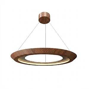 Pendente Accord Petra Circular A-1604 3,5x60cm Pedra Preta LED Integrado 19W 665lm IRC 90