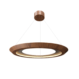Pendente Accord Petra Circular A-1606 3,5x100cm Pedra Preta LED Integrado 33W 1180lm IRC 90