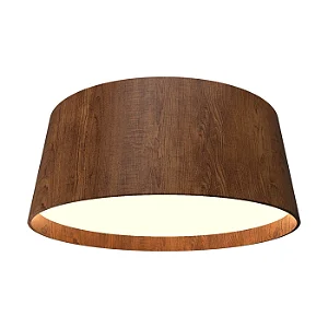 Plafon Accord Iluminação Cônico A-5098 62x25cm Design Moderno em Madeira