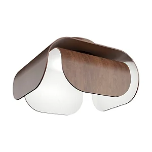 Plafon Accord Iluminação Clean A-5115 40x36x25cm Design Moderno em Madeira