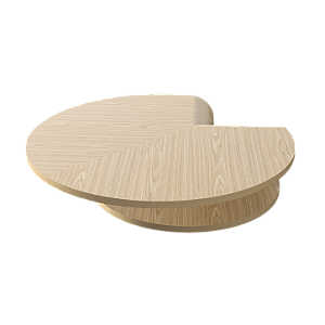 Mesa de Centro Accord Bloom F1017 100x24cm Design Orgânico