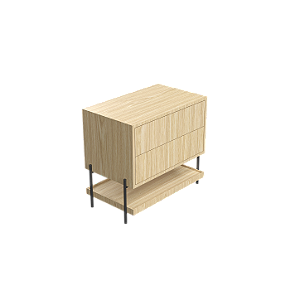 Mesa de Cabeceira Accord Clean F1028 73,5x42x65cm Design Moderno