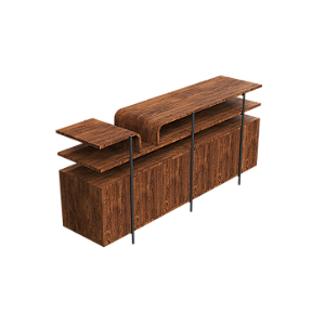 Mesa de Buffet Accord Cascade F1030 170x43,5x76cm Design Moderno
