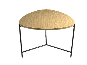 Mesa de Centro Accord Clean F1034 60x35cm Design Minimalista