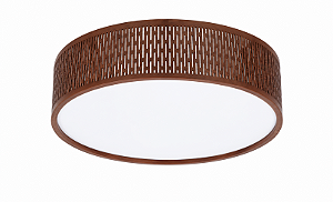Plafon Viena Imbuia com Acrílico 60x60x15cm 4 Lâmpadas E27 5L Trevisan