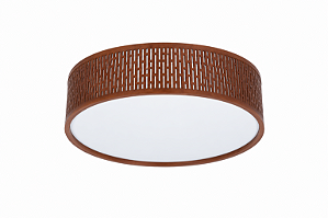 Plafon Viena Imbuia com Acrílico 50x50x15cm 4 Lâmpadas E27 5L Trevisan