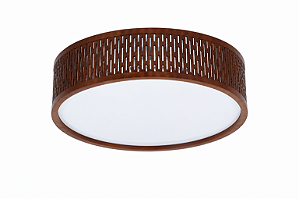 Plafon Viena Imbuia com Acrílico 40x40x12cm 2 Lâmpadas E27 5L Trevisan