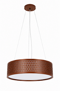 Pendente Viena Regulável Imbuia Fio Im com Acrílico 60x15cm 4 Lâmpadas E27 5L Trevisan