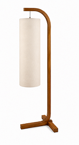 Luminária Imbuia com Cúpula Cilíndrica Rústica 145x40cm 5L Trevisan
