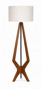 Luminária Imbuia com Cúpula Cilíndrica Rústica 168x60cm 5L Trevisan