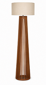 Luminária Imbuia com Cúpula Cilíndrica Relevo 166x50cm 5L Trevisan
