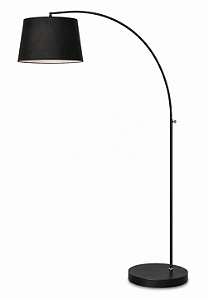 Luminária Preta com Cúpula Cone Preta 180x150cm 5L Trevisan