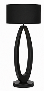 Luminária Preta com Cúpula Cilíndrica Preta 169x60cm 5L Trevisan
