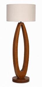Luminária Imbuia com Cúpula Cilíndrica Rústica 169x60cm 5L Trevisan