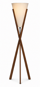 Luminária Imbuia com Cúpula Cone Relevo 150x48cm 5L Trevisan