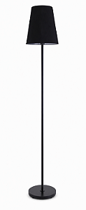 Luminária Preta Haste Preta com Cúpula Cônica Preta 162x30cm 5L Trevisan