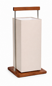 Luminária Imbuia com Cúpula Quadrada Rústica 42x21cm 5L Trevisan