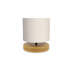 Luminária de Mesa Carvalho com Cúpula Cilíndrica Rústica 35,5x30cm 5L Trevisan