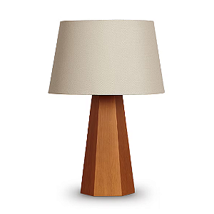 Abajur Imbuia com Cúpula Cone Rústico 72x50cm 5L Trevisan