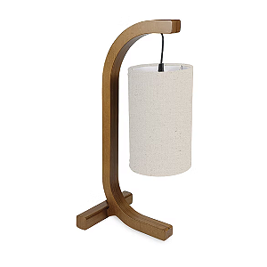 Abajur Preto com Cúpula Cilíndrica Linho 39x25cm 5L Trevisan