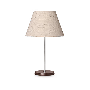 Abajur Wengue com Cúpula Cone Linho 42x25cm 5L Trevisan