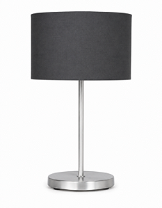 Luminária de Mesa Prata com Cúpula Cilíndrica Cimento Queimado 40x20cm 5L Trevisan