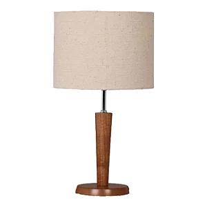 Abajur Imbuia com Cúpula Cilíndrica Relevo 37x20cm 5L Trevisan