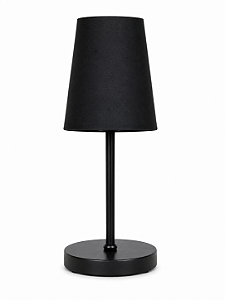 Abajur Preto Haste Preta com Cúpula Cone Preta 28x12cm 5L Trevisan