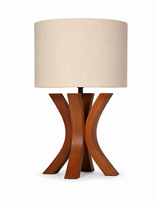 Abajur Imbuia com Cúpula Cilíndrica Relevo 32x20cm 5L Trevisan