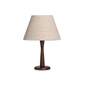 Abajur Wengue com Cúpula Cone Linho 37x25cm 5L Trevisan