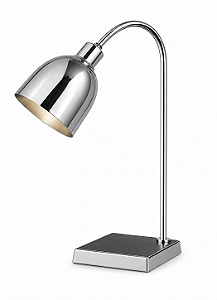 Luminária de Mesa Prata com Cúpula Alumínio 37x25cm 5L Trevisan