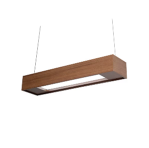 Pendente Regulável Imbuia com Acrílico LED T8 130x16cm 5L Trevisan