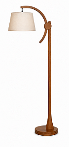 Luminária Imbuia com Cúpula Cone Rústico 168x40cm 5L Trevisan