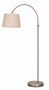 Luminária Articulável Champagne com Cúpula Cone Algodão Cru 180x80cm 5L Trevisan