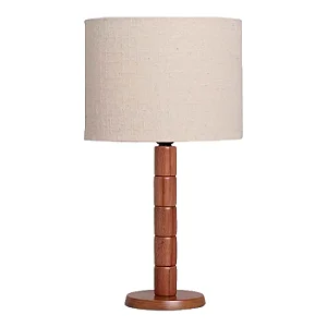 Abajur Imbuia com Cúpula Cilíndrica Relevo 45x25cm 5L Trevisan