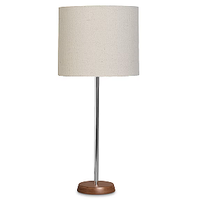 Abajur Imbuia com Cúpula Cilíndrica Relevo 78x30cm 5L Trevisan