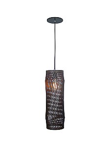 Pendente Balaio Longo 15 Classic Lar em Madeira 44cm E27 – Ref. 1052