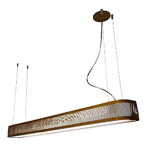 Pendente Balaio Office 1300 Classic Lar Madeira 130cm T8 – Ref. 1223