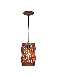 Pendente Dunas Pequeno 15 Classic Lar Madeira 22cm E27 – Ref. 1064