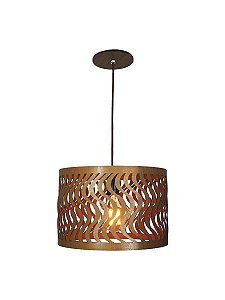 Pendente Dunas Slim 28 Classic Lar Madeira 27,5cm 2x E27 – Ref. 1132