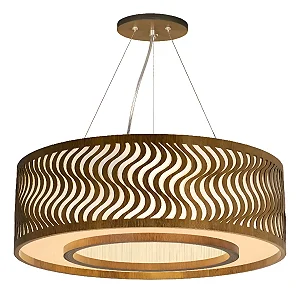 Pendente Dunas Anel 55 Classic Lar Madeira 55cm 5x E27 – Ref. 1148